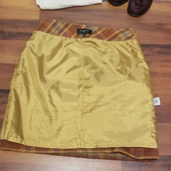 Talbots heavy wool blend satin lined Skirt 2p mint  condition - Picture 3 of 8